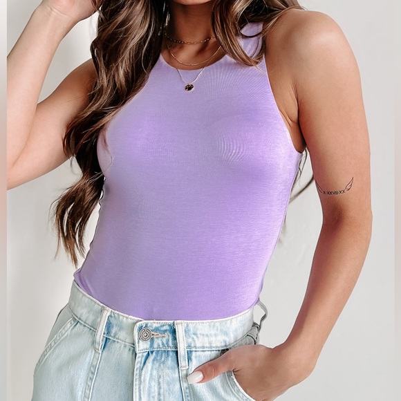 ❣️NWOT❣️ Timing Second Skin Lined Violet Bodysuit L - Picture 2 of 9